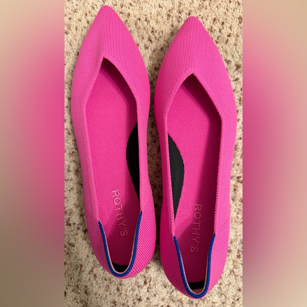 Rothy’s Pointed Toe Flats LIKE NEW condition, Pink, 9.5 - Picture 5 of 9